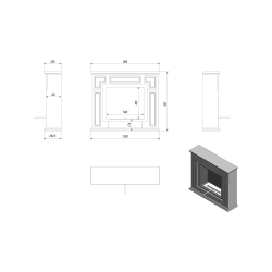 Cheminée bioéthanol de sol en MDF CLASSIC