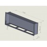 Biocheminée modéle HORIZON- 124 cm avec verre trempé