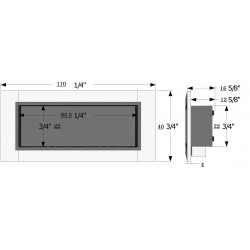 Bio-cheminée murale modèle Leonardo 7kw 2x1,5 lit