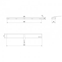 Biocheminée encastrable modéle Mega 124 cm, brûleur simple